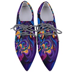 Colorful Waves Abstract Waves Curves Art Abstract Material Material Design Pointed Oxford Shoes