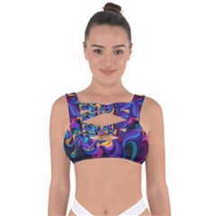 Colorful Waves Abstract Waves Curves Art Abstract Material Material Design Bandaged Up Bikini Top by Semog4