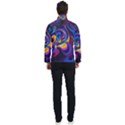 Colorful Waves Abstract Waves Curves Art Abstract Material Material Design Men s Bomber Jacket View4