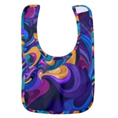 Colorful Waves Abstract Waves Curves Art Abstract Material Material Design Baby Bib by Semog4