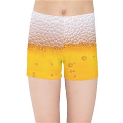 Beer Texture Liquid Bubbles Kids  Sports Shorts by Semog4