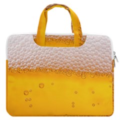 Beer Texture Liquid Bubbles Macbook Pro 16  Double Pocket Laptop Bag  by Semog4