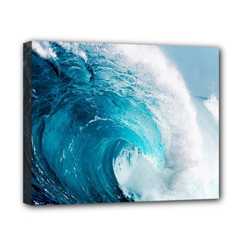 Tsunami Big Blue Wave Ocean Waves Water Canvas 10  X 8  (stretched) by Semog4