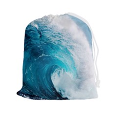 Tsunami Big Blue Wave Ocean Waves Water Drawstring Pouch (2xl) by Semog4