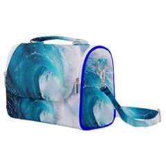 Tsunami Big Blue Wave Ocean Waves Water Satchel Shoulder Bag by Semog4