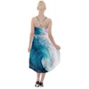 Tsunami Big Blue Wave Ocean Waves Water High-Low Halter Chiffon Dress  View2