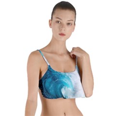 Tsunami Big Blue Wave Ocean Waves Water Layered Top Bikini Top  by Semog4