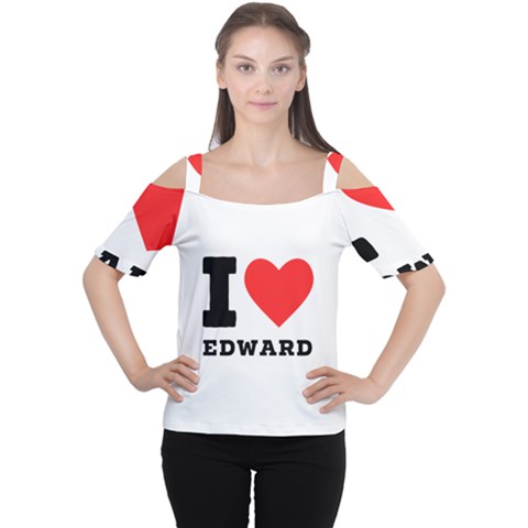 I Love Edward Cutout Shoulder Tee by ilovewhateva