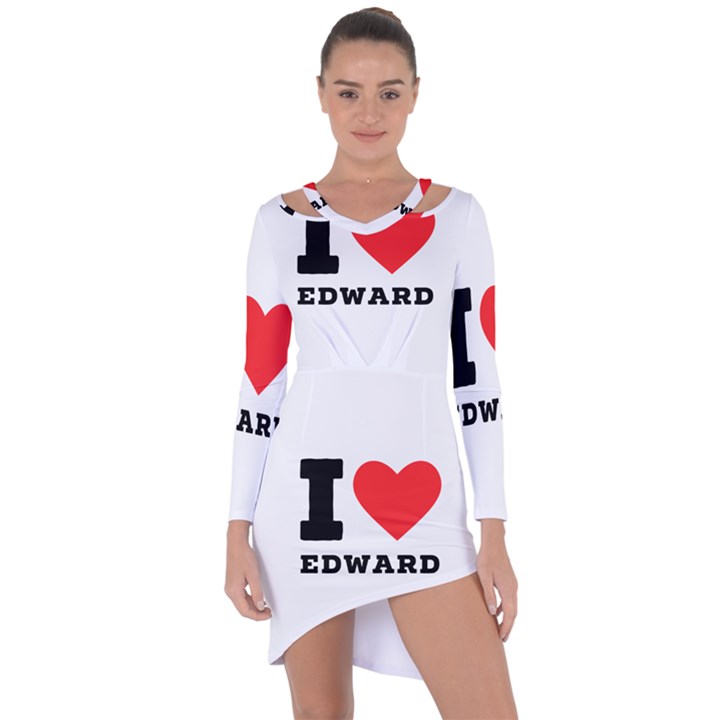 I love edward Asymmetric Cut-Out Shift Dress