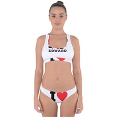 I Love Edward Cross Back Hipster Bikini Set by ilovewhateva