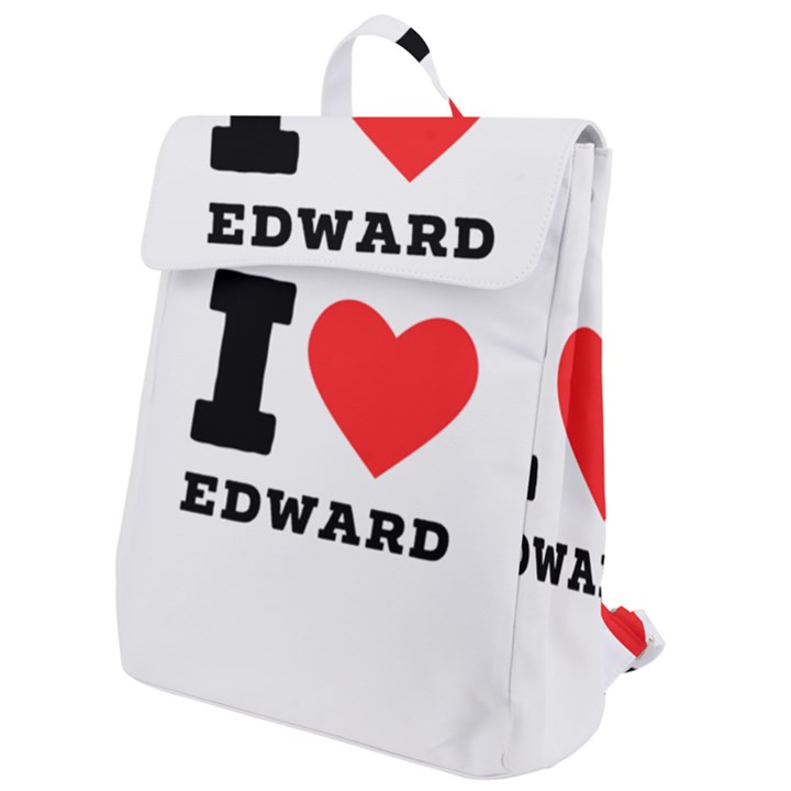 I love edward Flap Top Backpack