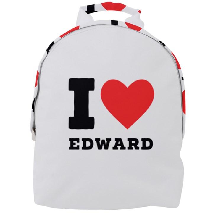 I love edward Mini Full Print Backpack