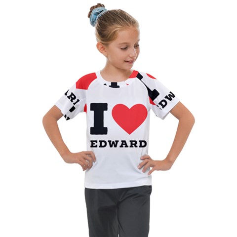 I Love Edward Kids  Mesh Piece Tee by ilovewhateva