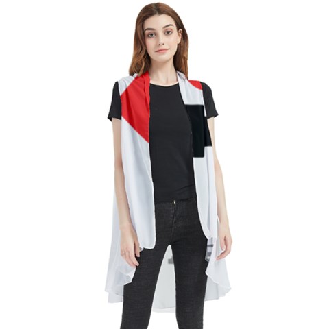 I Love Edward Sleeveless Chiffon Waistcoat Shirt by ilovewhateva