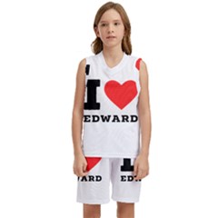 I Love Edward Kids  Basketball Mesh Set by ilovewhateva