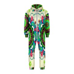 Mandala Flowers Abstract Butterflies Floral Pattern Summer Hooded Jumpsuit (kids) by Semog4