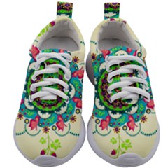 Mandala Flowers Abstract Butterflies Floral Pattern Summer Kids Athletic Shoes by Semog4