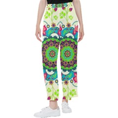 Mandala Flowers Abstract Butterflies Floral Pattern Summer Women s Pants  by Semog4