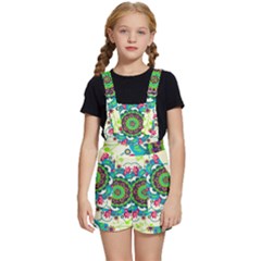 Mandala Flowers Abstract Butterflies Floral Pattern Summer Kids  Short Overalls by Semog4