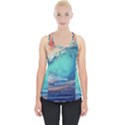 Artistic Wave Sea Piece Up Tank Top View1