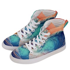 Artistic Wave Sea Men s Hi-top Skate Sneakers by Semog4