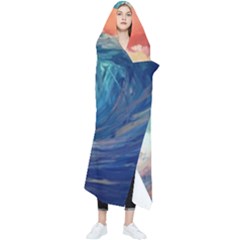 Artistic Wave Sea Wearable Blanket by Semog4