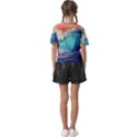 Artistic Wave Sea Kids  Butterfly Cutout Tee View2