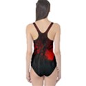 Dark Forest Jungle Plant Black Red Tree One Piece Swimsuit View2