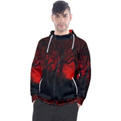 Dark Forest Jungle Plant Black Red Tree Men s Pullover Hoodie by Semog4