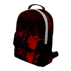 Dark Forest Jungle Plant Black Red Tree Flap Pocket Backpack (large) by Semog4