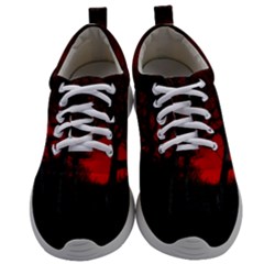 Dark Forest Jungle Plant Black Red Tree Mens Athletic Shoes by Semog4