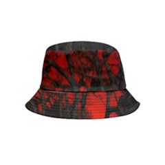 Dark Forest Jungle Plant Black Red Tree Bucket Hat (kids) by Semog4