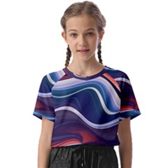 Wave Of Abstract Colors Kids  Basic Tee by Semog4