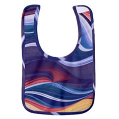 Wave Of Abstract Colors Baby Bib by Semog4