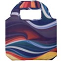 Wave Of Abstract Colors Foldable Grocery Recycle Bag View1