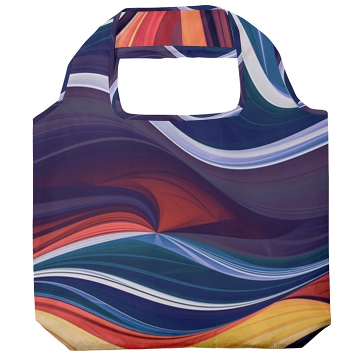 Wave Of Abstract Colors Foldable Grocery Recycle Bag