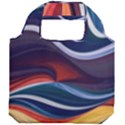 Wave Of Abstract Colors Foldable Grocery Recycle Bag View2