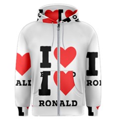 I Love Ronald Men s Zipper Hoodie by ilovewhateva