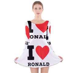 I Love Ronald Long Sleeve Velvet Skater Dress by ilovewhateva