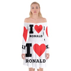 I Love Ronald Off Shoulder Skater Dress by ilovewhateva