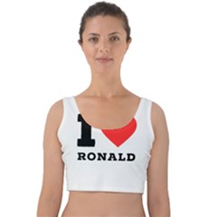 I Love Ronald Velvet Crop Top by ilovewhateva