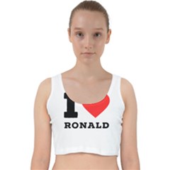 I Love Ronald Velvet Racer Back Crop Top by ilovewhateva