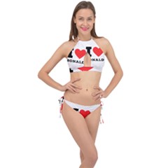 I Love Ronald Cross Front Halter Bikini Set by ilovewhateva