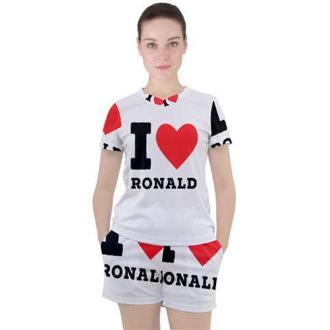 I Love Ronald Women s Tee And Shorts Set by ilovewhateva