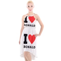 I Love Ronald High-low Halter Chiffon Dress  by ilovewhateva