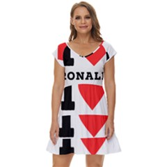 I Love Ronald Short Sleeve Tiered Mini Dress by ilovewhateva