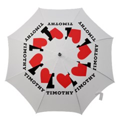 I Love Timothy Hook Handle Umbrellas (small) by ilovewhateva