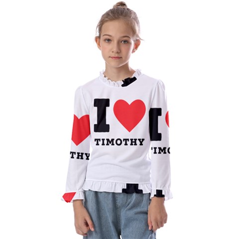 I Love Timothy Kids  Frill Detail Tee by ilovewhateva