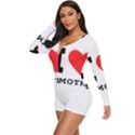 I love timothy Long Sleeve Boyleg Swimsuit View2