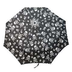 Skull-crossbones-seamless-pattern-holiday-halloween-wallpaper-wrapping-packing-backdrop Folding Umbrellas by Ravend